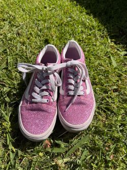 Vans Kids Pink Sparkly Shoes Size 2.5