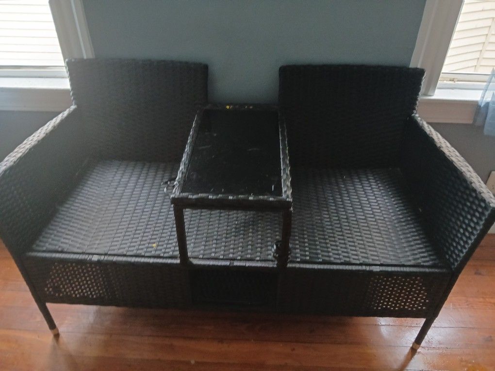 Patio Chairs W Table Connected