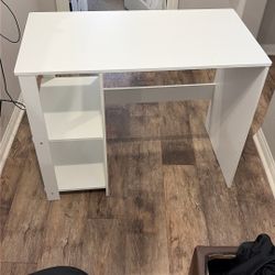 White Desk With Chair Combo 