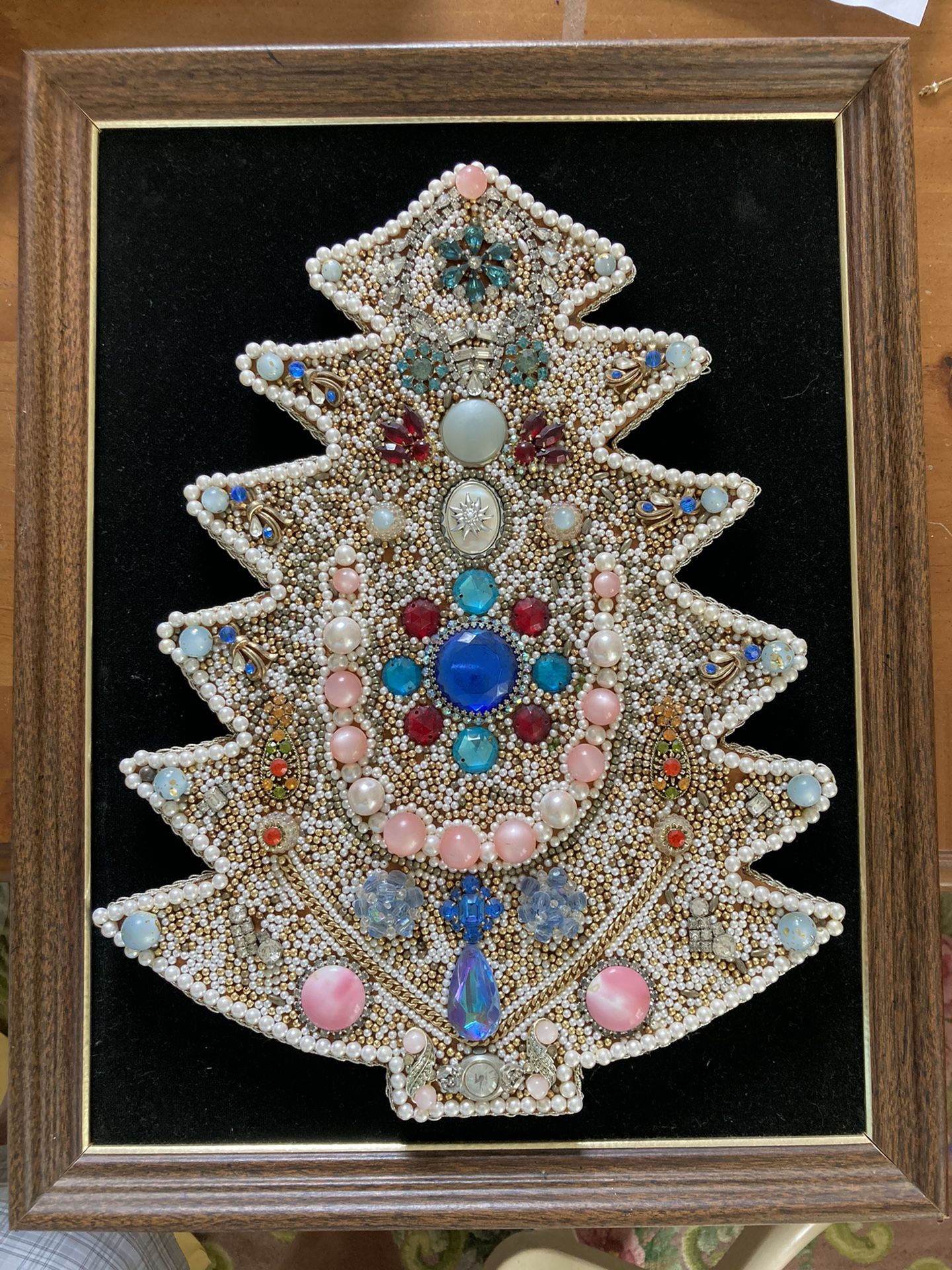 Vintage Jewelry Christmas Tree Art