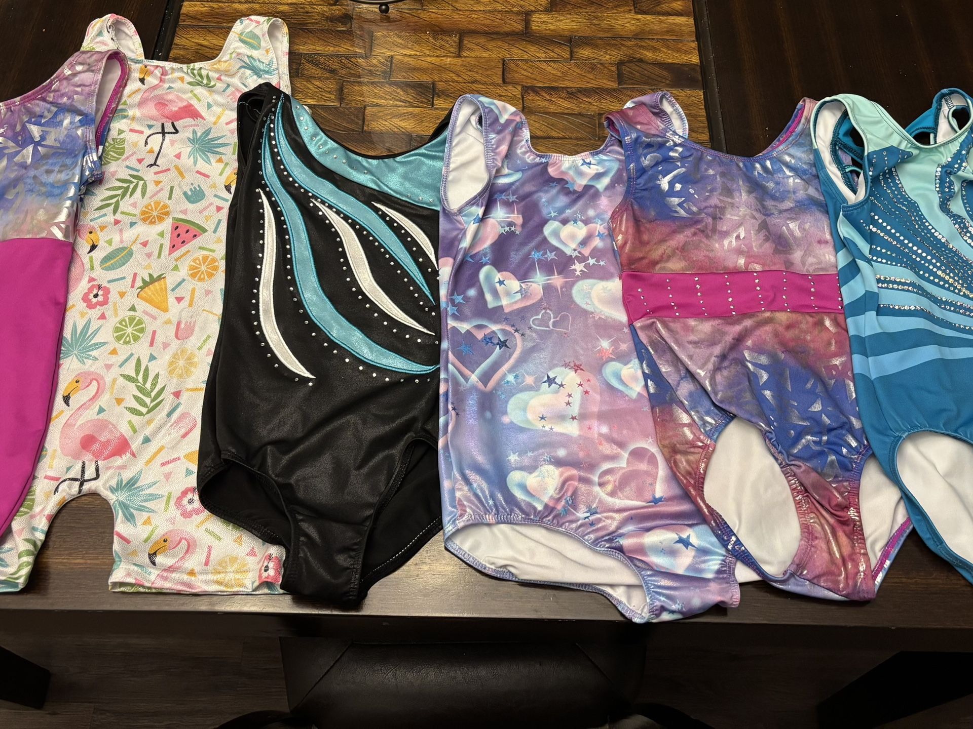 Girls Gymnastics Leotard Lot (6) Size 7/8