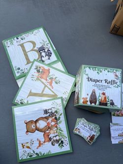 Woodland baby shower supplies