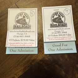 Irvine Park Railroad Game Tickets 