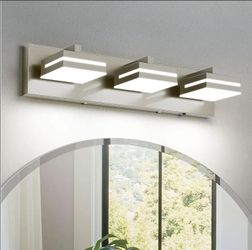 8981: New Brushed Nickel Vanity Lights for Bathroom Light Fixtures (3-Light, 19.69-Inch) Dimmable 5CCT Modern Bath Lighing Fixture Over Mirror LED Van