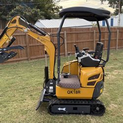 New CFG Mini Excavator QK18r w/ Pilot Controls, Hydraulic Thumb & More