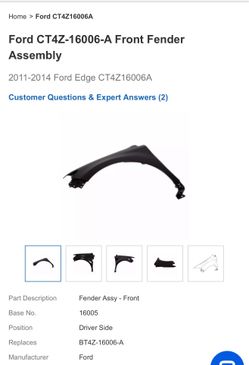 FENDER 2011-2014 Ford Edge Limited NEW