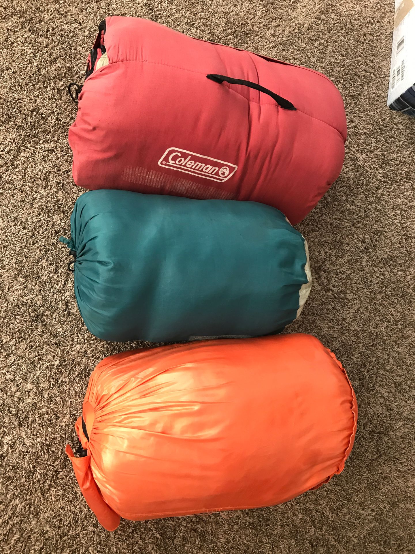 Set of three or individual sleeping bags