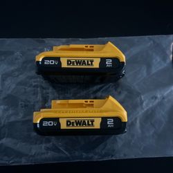 NEW Dewalt 2.0ah Battery Set (20-Volt) $60 for BOTH batteries