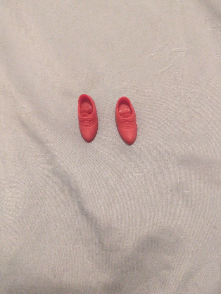 vintage red Barbie shoes