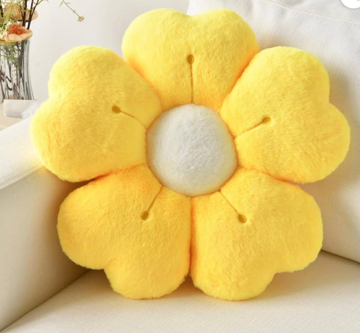 Flower Pillow, Flower Shaped Pillow Decorative Throw Pillows for Bed Couch Sofa Bedroom Living Room, Cute Daisy Pillow Dorm Decor Floor Seating Cushio