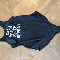 BEACH BUMP  Motherhood Maternity Size L Black Swim One Piece Bathing suit