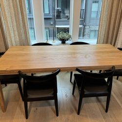 Lulu & Georgia Reese Dining Table – 82” Solid Oak