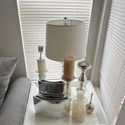 2 Side Tables And Decorations 