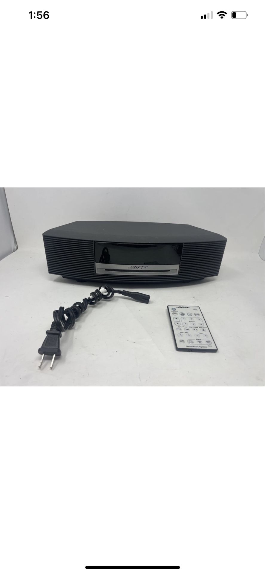 Bose Wave Music System CD Player Clock Radio W/ Remote Tested Works Model AWRCC1