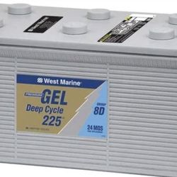 Brand New West Marine Gel 8D Batteries 