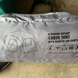 Ozark Trail 6 Person Cabin Tent W/led Lights 