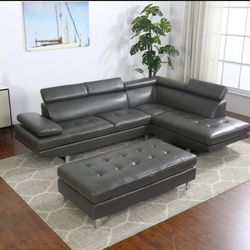 MODERN NEW IBIZA SECTIONAL SOFA AND OTTOMAN SET ON SALE ONLY $899. IN STOCK SAME DAY DELIVERY 🚚  EASY FINANCING 