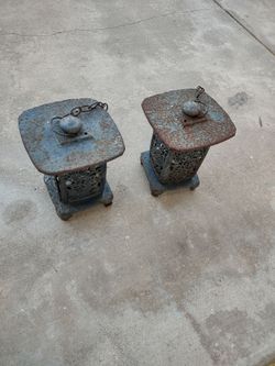 Vintage Japanese Hanging Garden Lanterns