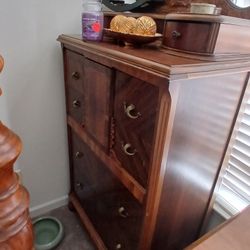 vintage Art Deco waterfall dresser or chest of drawers