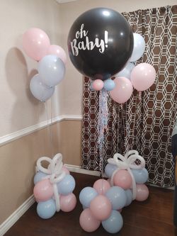 Oh Baby Balloon Gender Reveal Balloon Arrangement