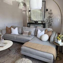 Living spaces grey sectional like new condition!