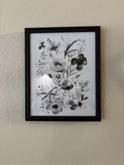 Framed Flower/ Butterfly Art