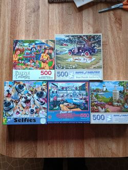 5 Quality 500 Piece Puzzles 