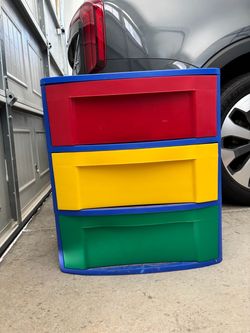 3-Drawer Plastic Storage Tower