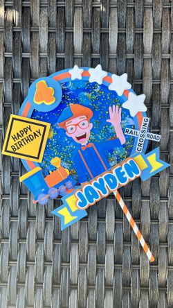 Blippi Cake Topper Shaker