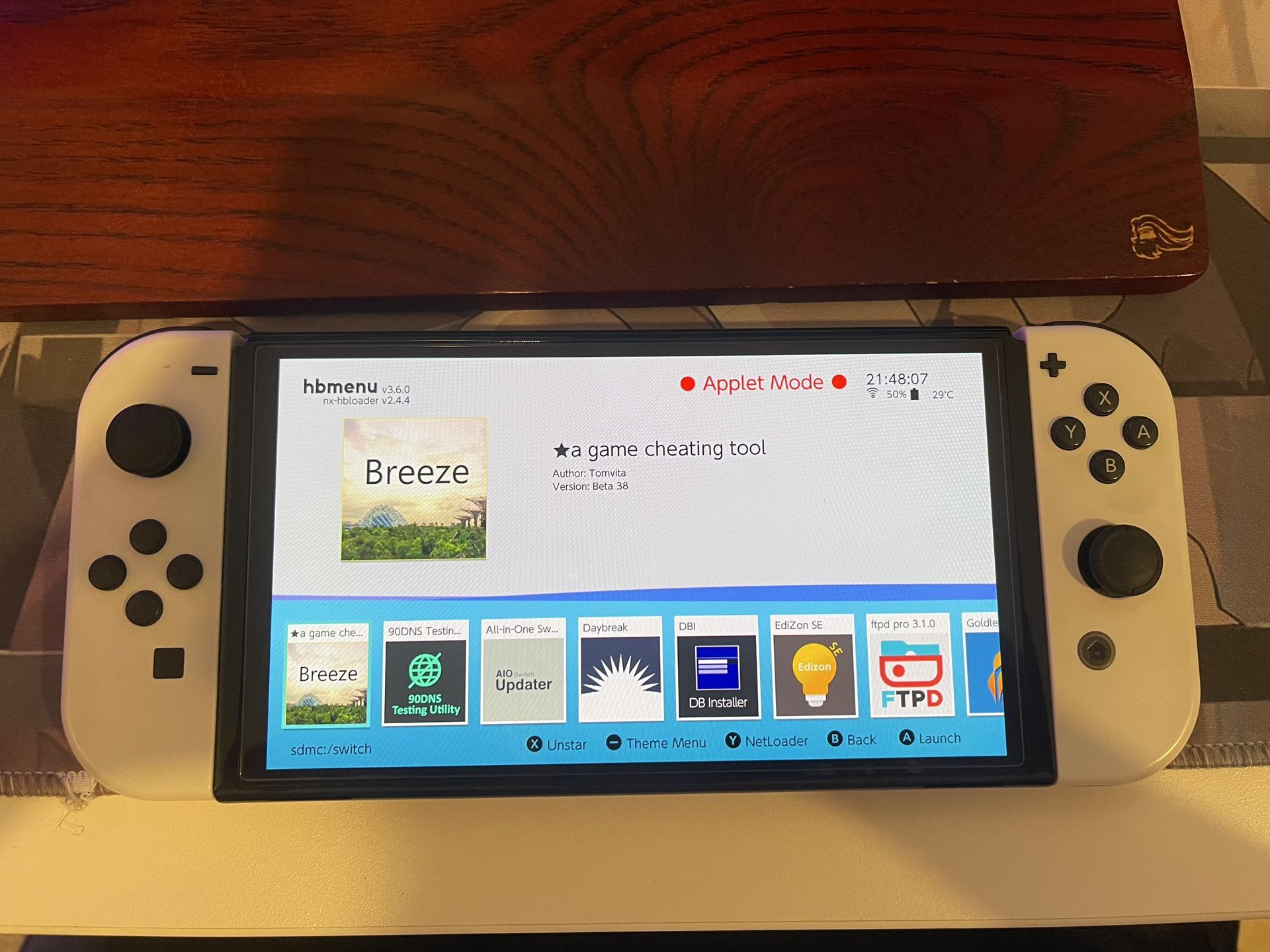 Nintendo Switch OLED mod Installed