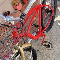 Beach Cruiser And Allen Rack