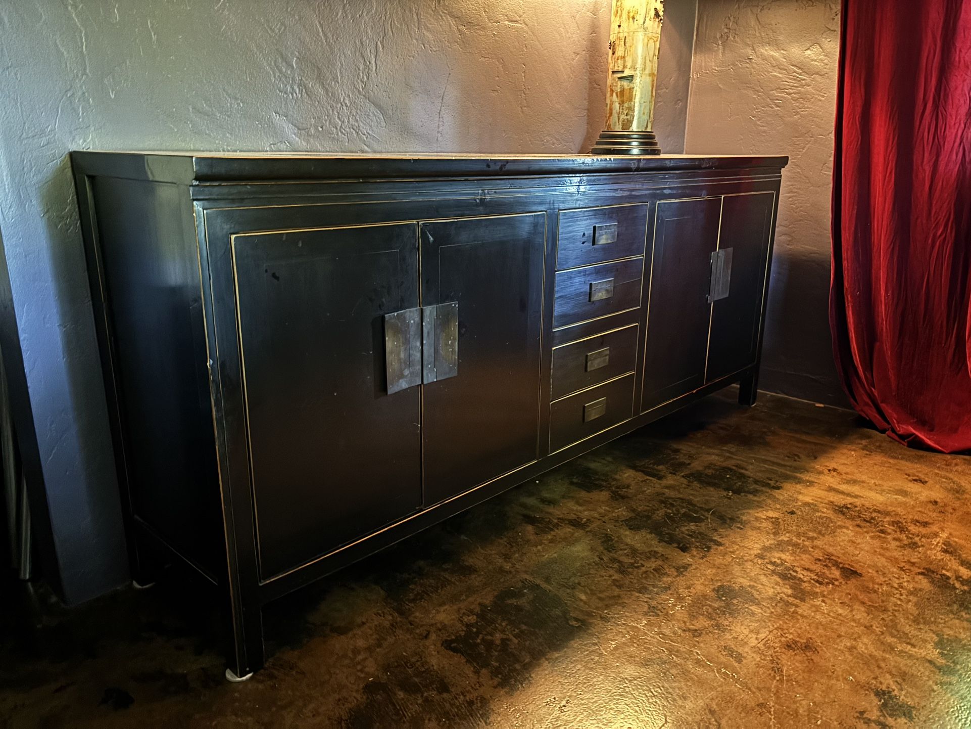 Four Hands Buffet Cabinet Console TV Stand Dresser – 79” Long, Vintage, Solid Wood