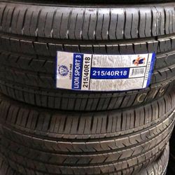 215/40/18 Tires Set New 