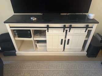 Farmhouse Sliding Barn Door TV Stand