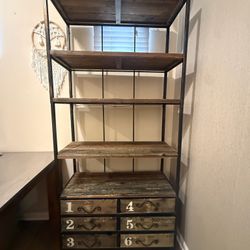 Wood and Metal Storage Rack - NEED GONE