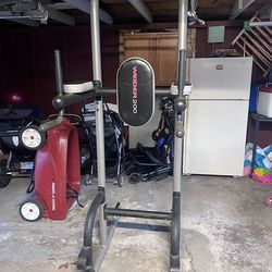 Pull-up, dips, leg raises, pushups station