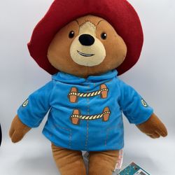 The Adventures of Paddington Bear Pillow 18” With Tags Plush ToynBrown & Red