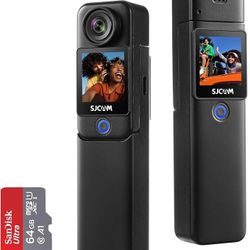 SJCAM C300 Pocket Action Camera 4K,7Hour Power, 6-Axis Stabilizer.