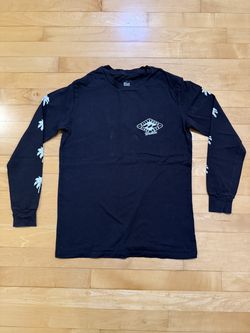 Billabong black long sleeve shirt with palm tree design