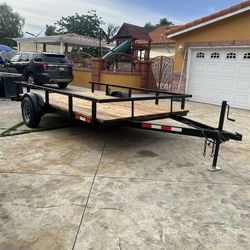 7x12 Utility Trailer w/ New lights, Deck, and Title