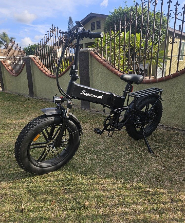 SuperMach SM23 Fat Tire Electric Bike, 30Mph Electric Bike, 750 Watts Electric Bike, Foldable Electric Bike, Electric Bikes, Mini Bikes