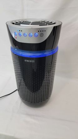 The Homedics AP-T20 (TotalClean 5-in-1 UV-C Tower Air Purifier) is designed for small rooms. It features 360-degree HEPA-type filtration, an activated
