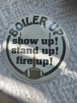 Vintage Purdue Boiler Up Football Button