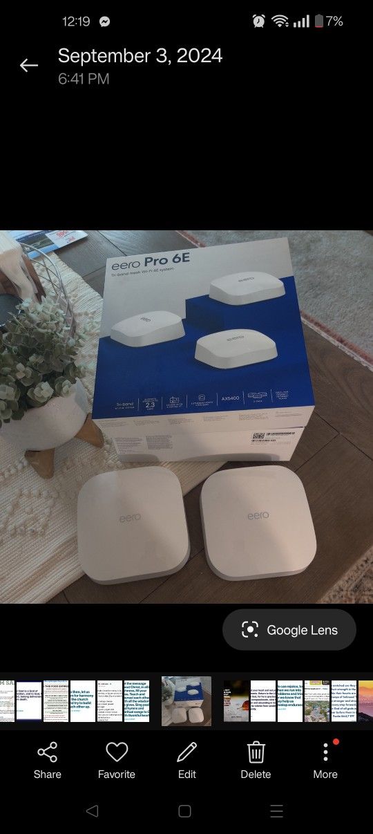Eero Pro 6 WiFi router system Set