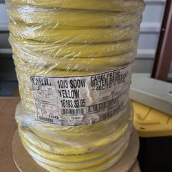 CAROL Cable: SOOW, 600 V, 3 Conductors, 10 AWG, Yellow Jacket, 100 ft **NEW**