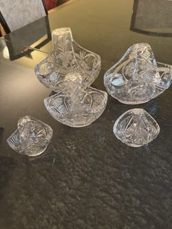 Crystal baskets (from $10 to $30)