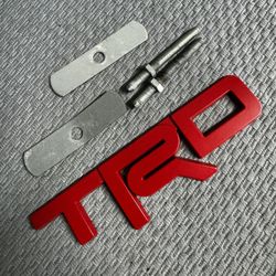 TRD metal grill badge 
