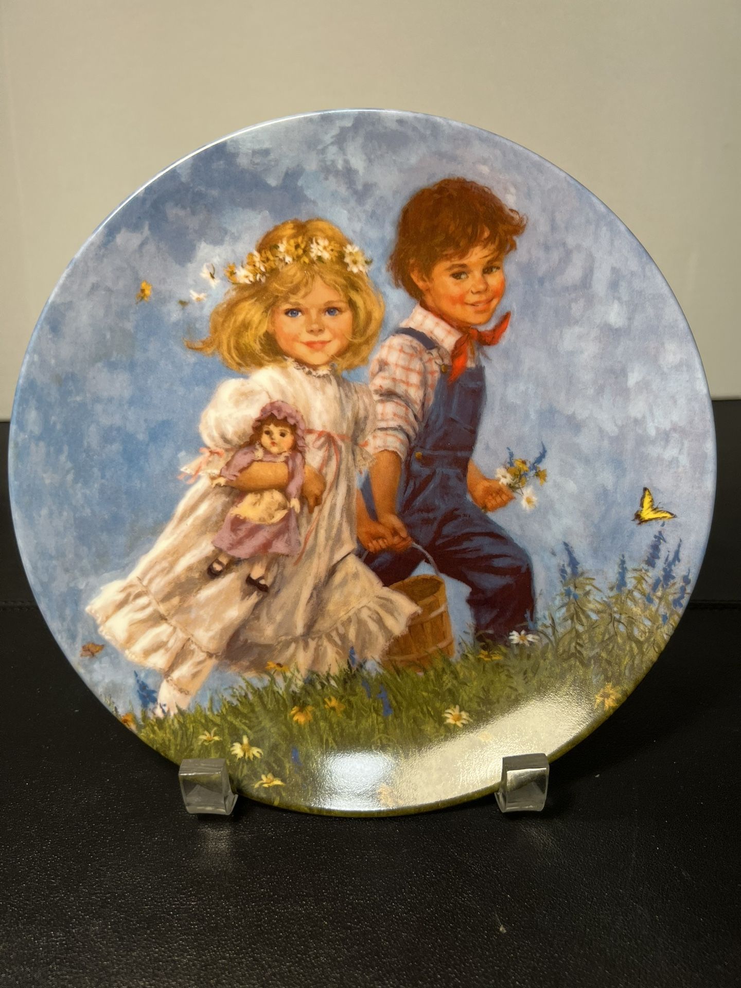 RECO International 1986 8th Issue Mother Goose Plate Jack&Jill, McClelland, 8.5”