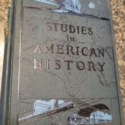 Book Studies in American History1924 vintage hardcover