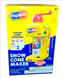 NEW Popsicle Snow Cone Maker, Sealed Package, BPA Free, Hand Operated p